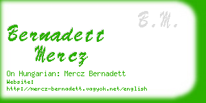 bernadett mercz business card